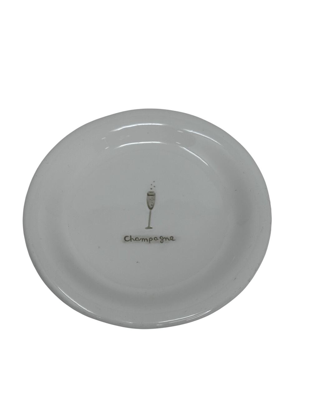 WILLIAMS SONOMA WINE SERIES CHAMPAGNE CANAPÉ/APPETIZER PLATE 6 1/4”D